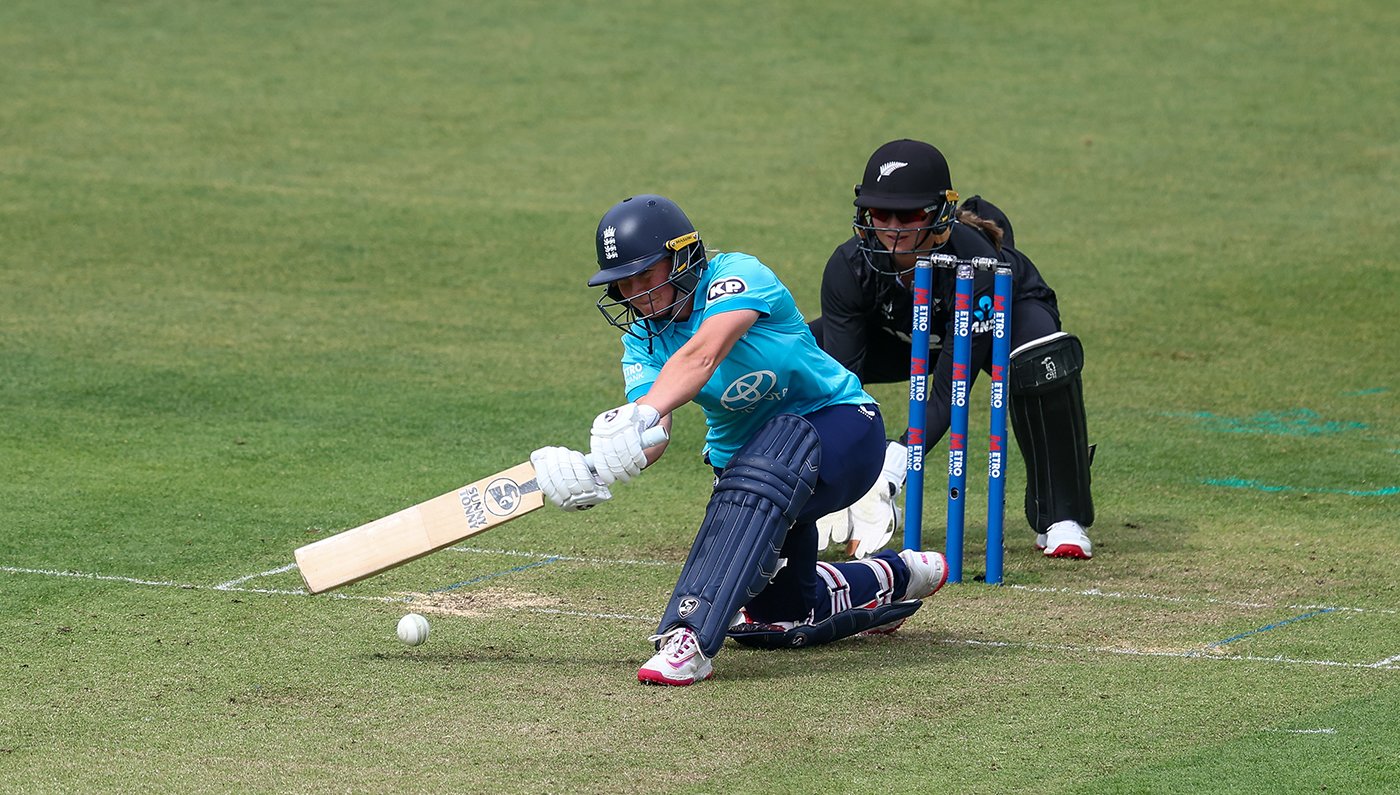Capsey 45 anchors England as NZ are set 184 in rain-reduced contest