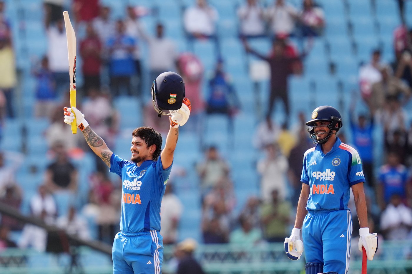India all out for 402 after Gill and Kishan hundreds