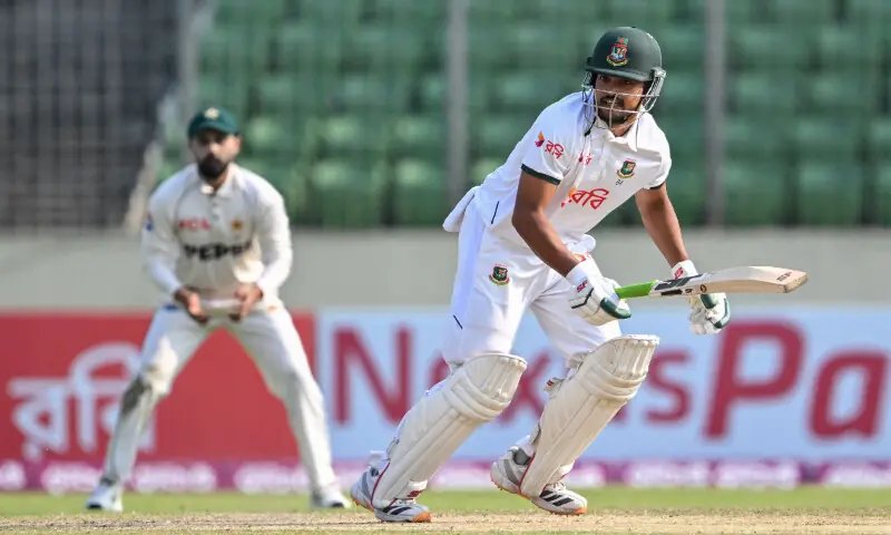 Skipper Shanto extends Bangladesh lead by 179 runs in first Test against Pakistan