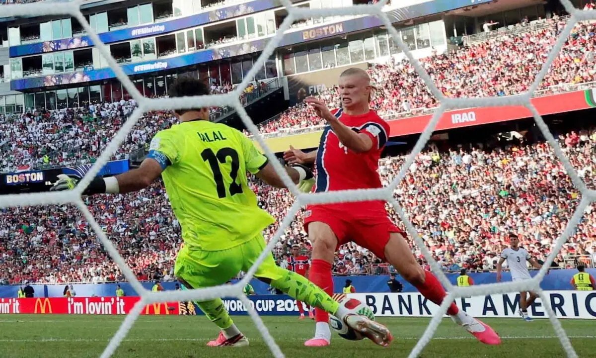 Erling Haaland nets first World Cup goals in Norway’s 4-1 win over Iraq