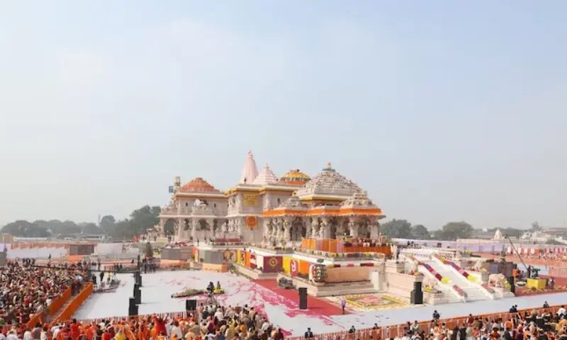 Indian authorities arrest staff accused of theft from temple built on site of razed Babri mosque