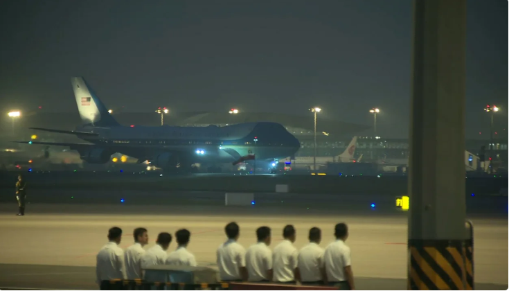 US Air Force One lands in Beijing as Trump begins high-stakes China visit