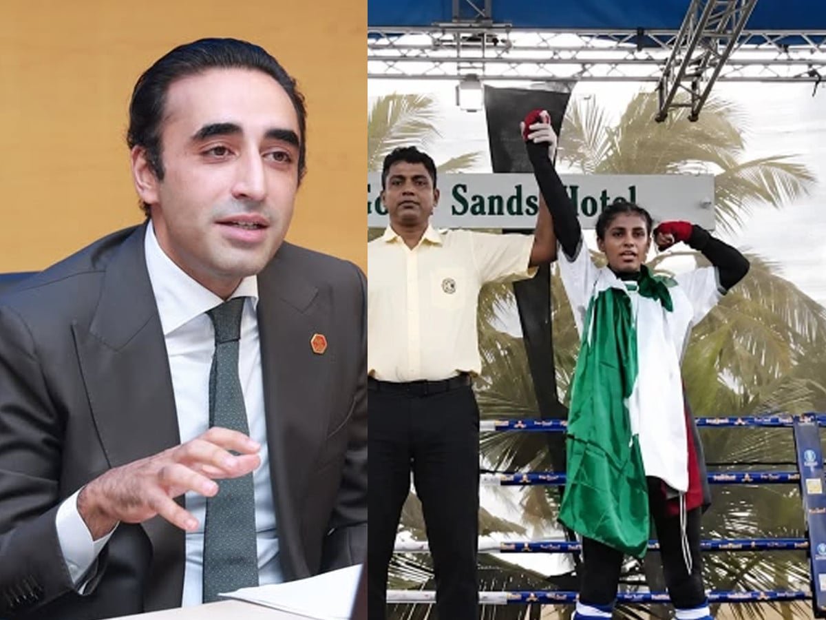 ایشیئن گیمز میں گولڈ میڈل جیتنے والی ریسلر عائشہ بلوچ کو بلاول بھٹو کی مبارک باد