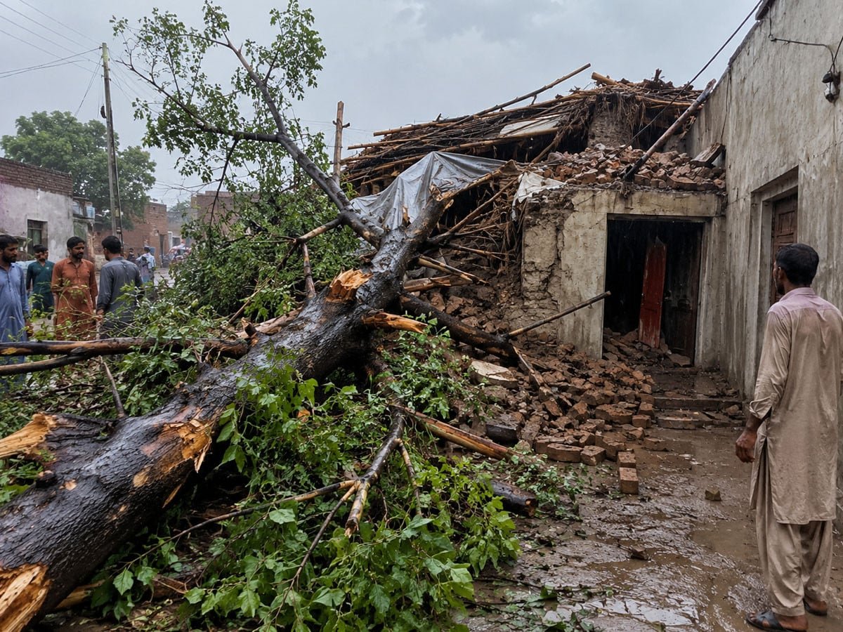 پنجاب میں بارش اور آندھی کے باعث گھر کی چھتیں، درخت گرنے سے 3 افراد جاں بحق