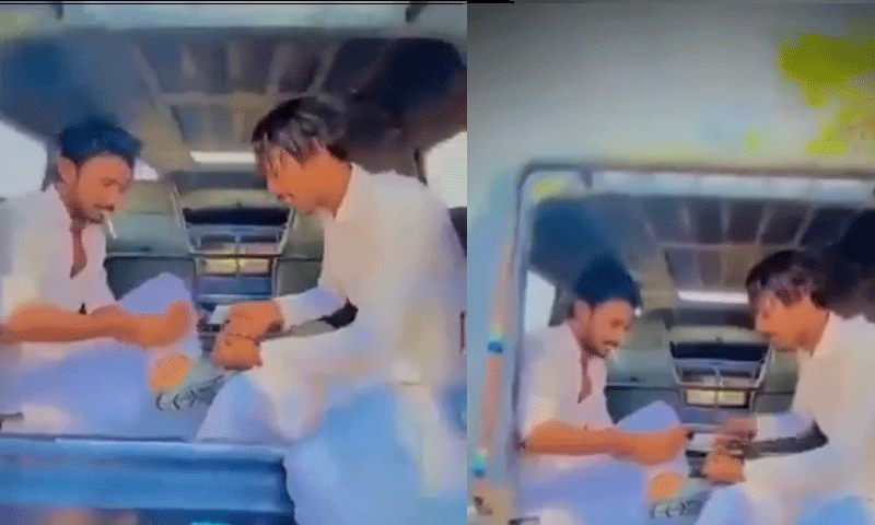 سندھ پولیس کی موبائل وین میں چرس کی سگریٹ بنانے کی ویڈیو وائرل، اعلیٰ حکام کا نوٹس